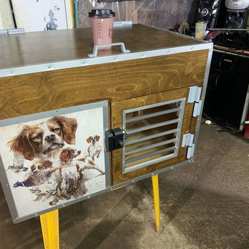 Wooden dog transport crate like new