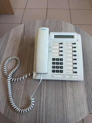 Siemens Optiset E Standard digital office phone used, beige, wired