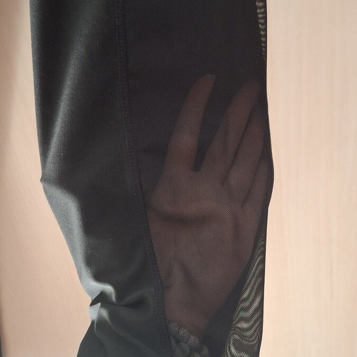 Sports leggings medium black with transparent design, like new