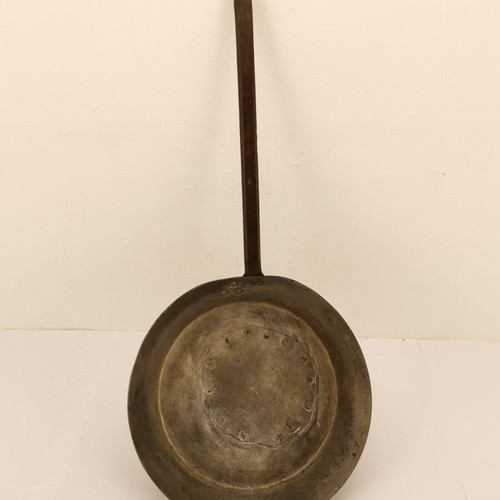 Copper frying pan used, vintage 1930