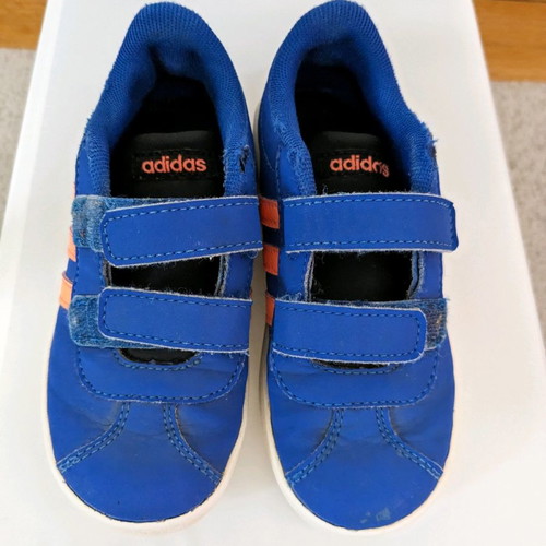 Adidas athletic shoes used size 26 blue