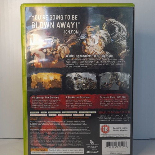 Gears of War 2 Xbox 360 game, English edition, manual included