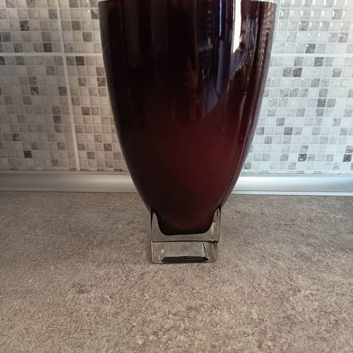 Decorative vases set of 2, heavy glass