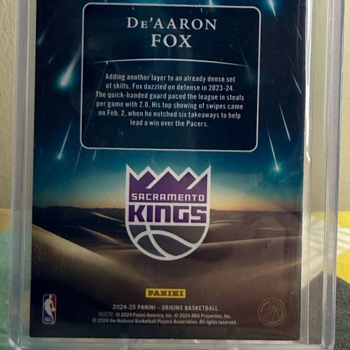 2024-25 Panini Origins De’Aaron Fox #5 Meteor Shower card like new