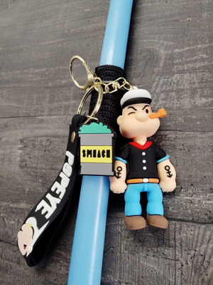 Candle with Popeye sailor keychain new