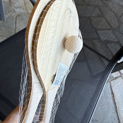 Saiker wooden beach rackets set with ball new