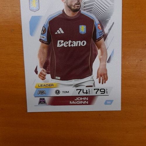 Topps card Match Attax John McGinn leader brand new