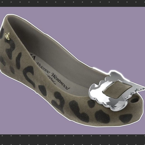 Vivienne Westwood Anglomania + Melissa - New Ballerina flats ballet new leopard velvet