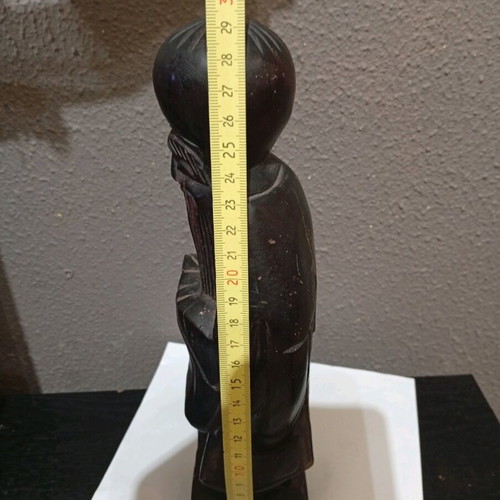 Chinese handmade statue used, wooden fisherman sculpture