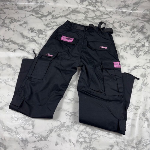 Corteiz Cargo Pants Black Pink Men