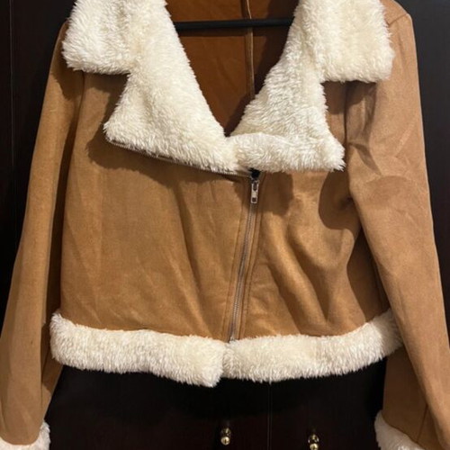 Shein brown fur jacket like new