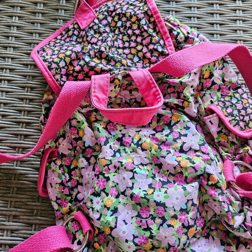Sweet kids backpack for girl like new, colorful floral design