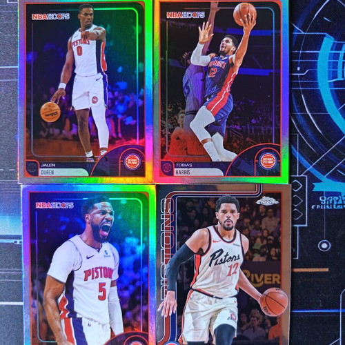 NBA Hoops Topps Chrome Detroit Pistons lot like new