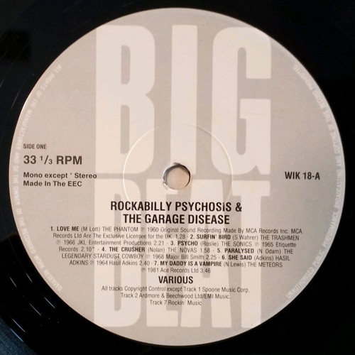 Rockabilly Psychosis and the Garage Disease LP used, rock