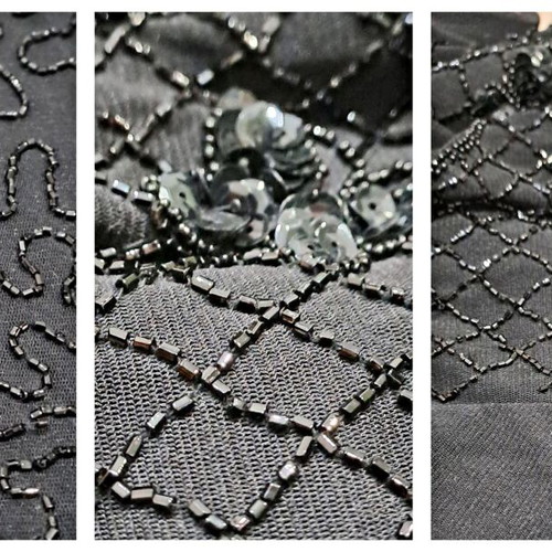 Wangli women's blouse with beads and sequins like new, size XL