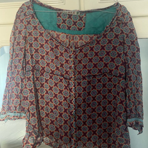 A.L.E. floral shirt like new, 3/4 sleeve, multicolor, size M