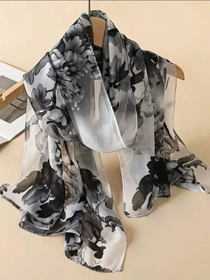 Women's scarves new, size 160×50cm, black and white