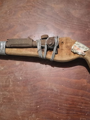 Unique Antique Handmade Zip Gun used, decorative from 50s-60s