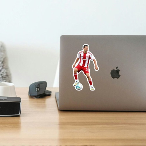 Santiago Hezze Olympiacos stickers made to order, set of 2