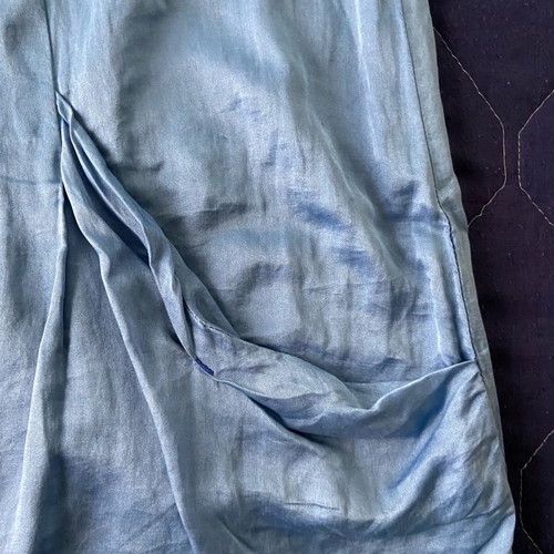 Shirt dress κοντό Zara μεταχειρισμένο, σιέλ σατέν