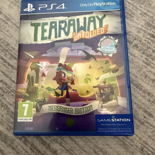 Tearaway PS4 game used, Greek cover
