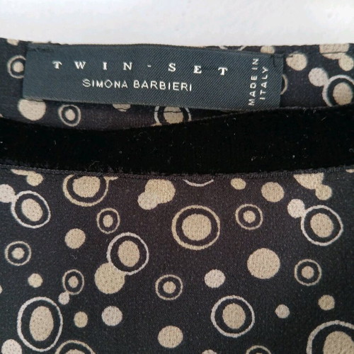 Twin-set Simona Barbieri Silk Skirt 100% New Floral Polka Dot