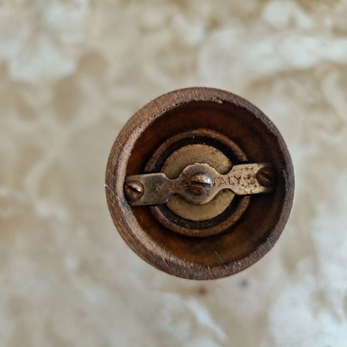 Vintage Italian spice mill used