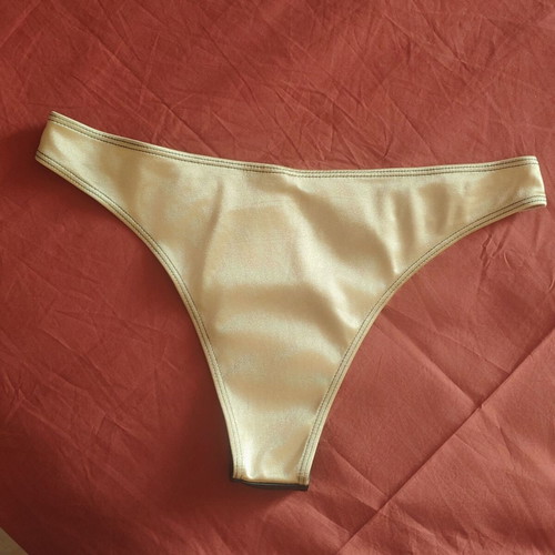Emerald Green & Gold Metallic Bikini Set (M) – Halter Neck