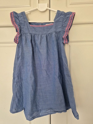 Denim dress with pink details H&M like new
