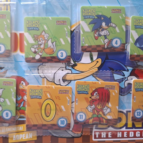 Koukouroukou Sonic sticker set with album, new, 31 sealed