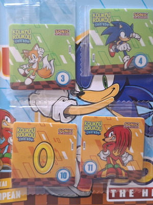 Koukouroukou Sonic sticker set with album, new, 31 sealed