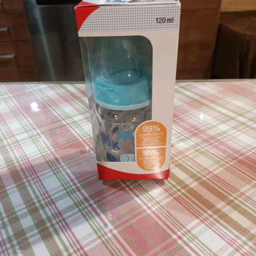 Βρεφικό γυάλινο μπιμπερόν NUK με anti colic system καινούργιο 120 ml