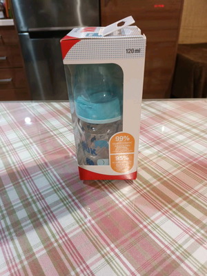 Βρεφικό γυάλινο μπιμπερόν NUK με anti colic system καινούργιο 120 ml