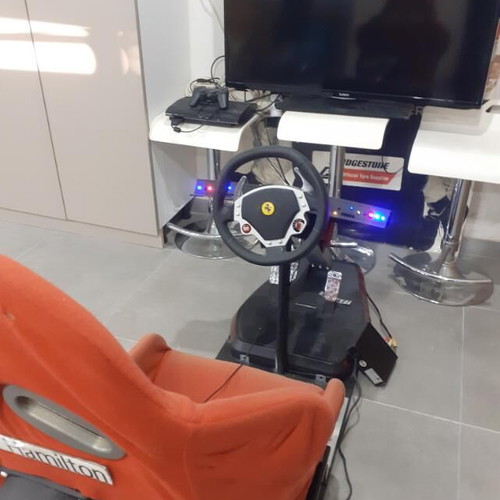 F1 Simulator with Wireless Ferrari Steering Wheel and PS3 Console