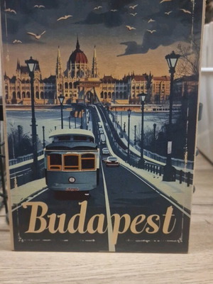 Wooden decorative sign Budapest like new