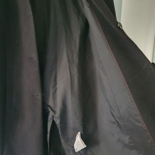 Hugo Boss fitted virgin wool cashmere coat black used, size S