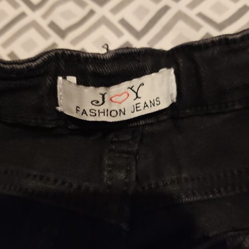 Cargo jeans pants for girls, black, age 12