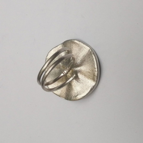 Silver ring 985 grade handmade with permanent enamel and cultured pearl new