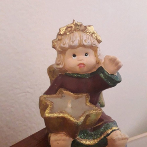 Christmas Angel Candle Holder used