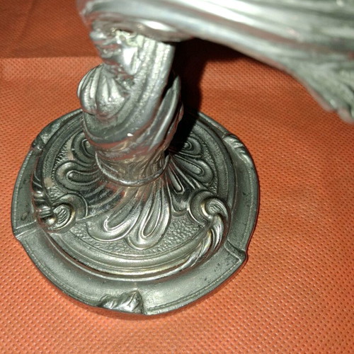 Vintage 2-Seat Candlestick Used, Made of Bronze