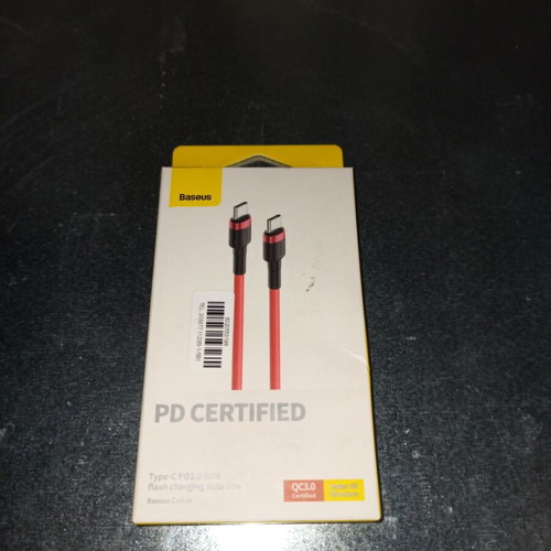 Baseus Cafule braided USB 2.0 cable USB-C male - USB-C 60W red 1m new