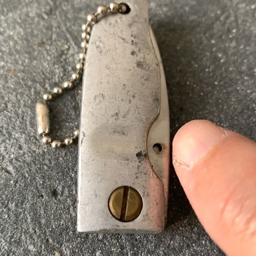 Small knife used, missing screw