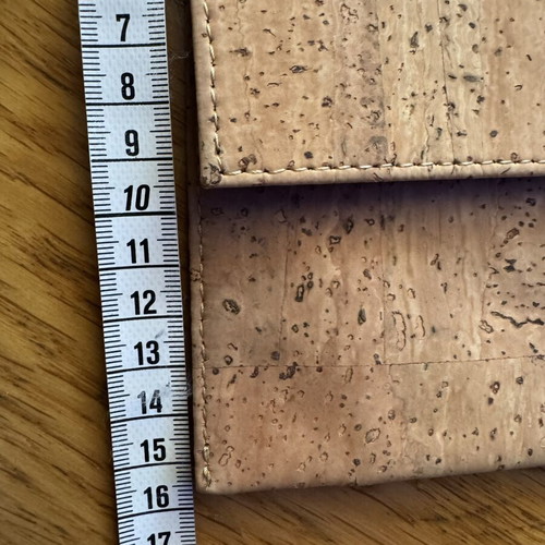 Natural cork clutch and document holder from Portugal