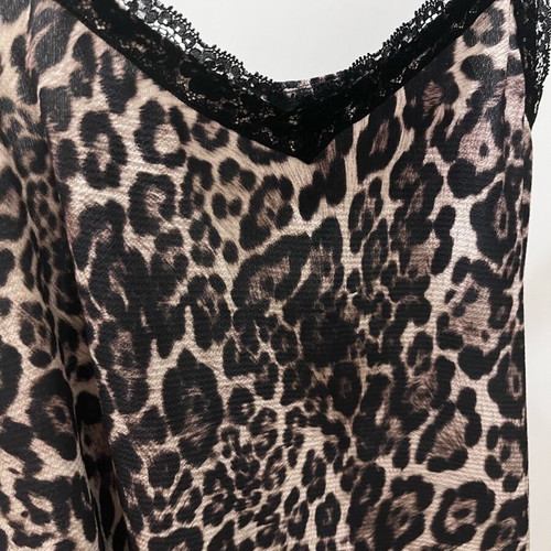 Zara leopard print top like new, one size, black and brown