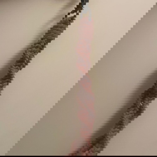 μπρελοκ μακραμε ροζ χειροποίητο για τα κλειδια