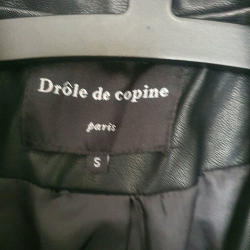 Vegan leather jacket new, black, size S