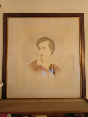 Silk screen printing Lord Byron like new