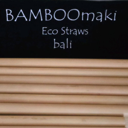 Eco bamboo straw set new with suede pouch