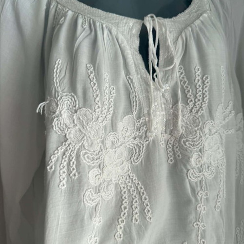 Made in Italy women's viscose blouse, M-L, white