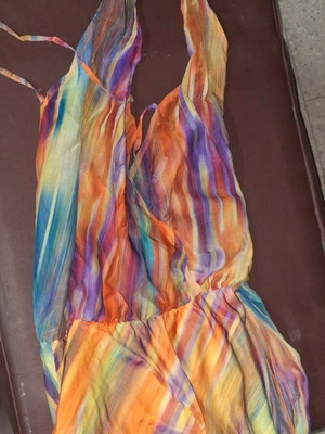 Lynne Beach Dress like new, see-through top, colorful, size S